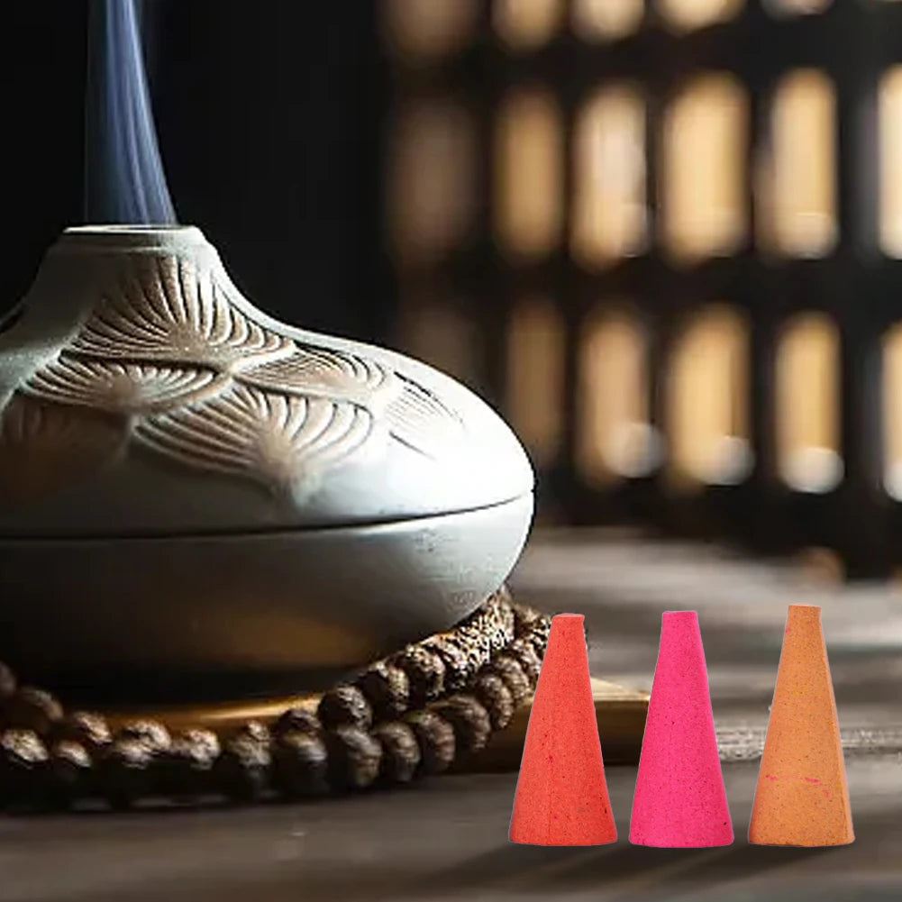600- Odor Remover Incense Colorful Scented Cones Relief Fragrance Zpaxo