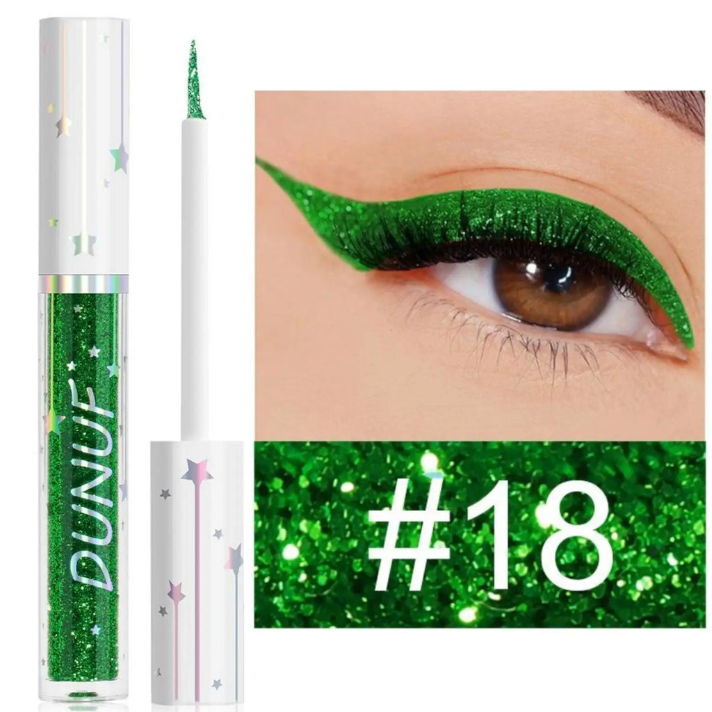1PC Shiny, Colorful, Quick-drying, Blasting, Waterproof, Vibrant Liquid Eyeliner and Eyeshadow, Ideal Holiday Gift Collection Zpaxo 18