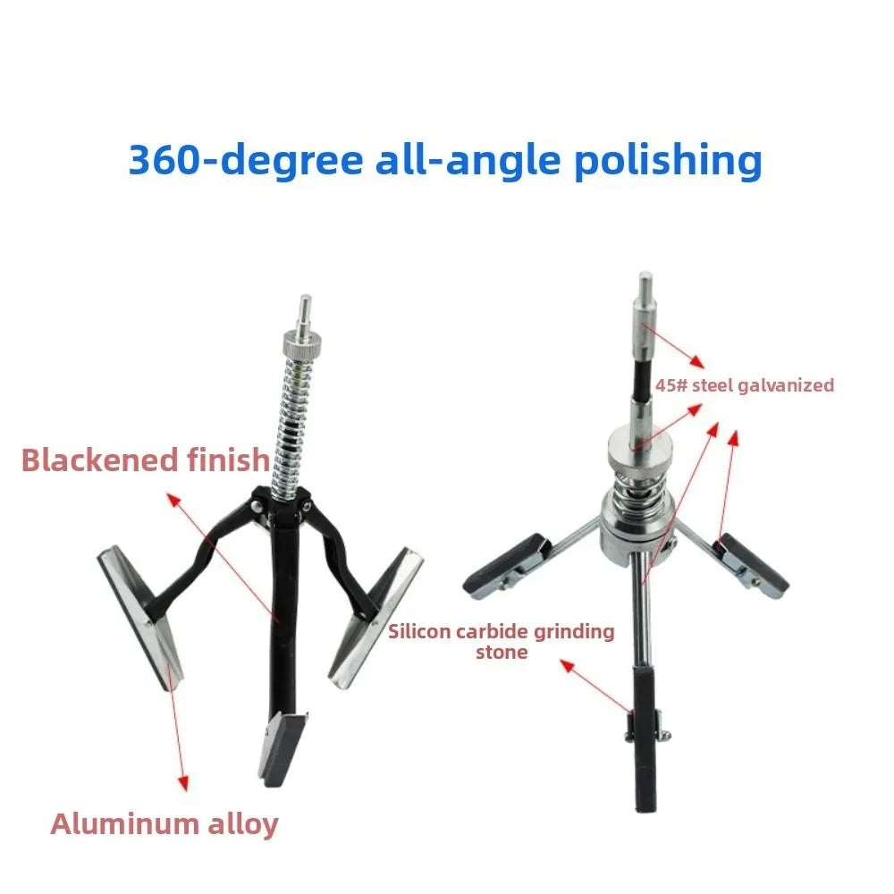 Flexible Engine Cylinder Hone 3 Jaw Shaft with Grinding Stones Cylinder Sander Adjustable Legs Long Stones Zpaxo