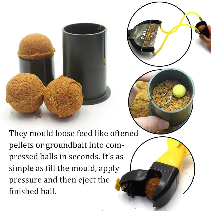 Hirisi Fishing Bait Ball Shaper, Groundbait Ball Maker, Easy-to-Use Fishing Bait Making Tool, 40mm, 1Piece Zpaxo