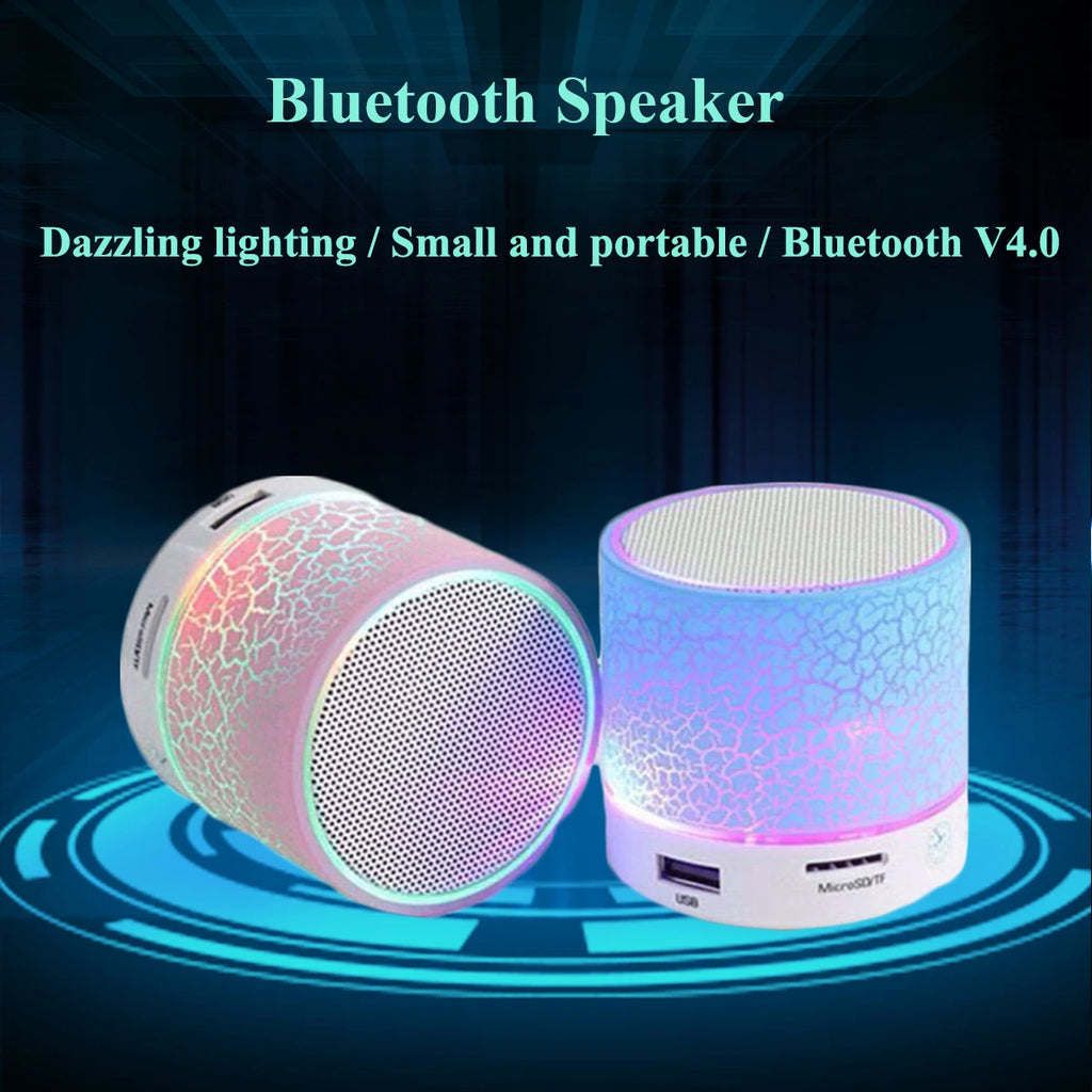 Mini Portable Car Audio A9 Dazzling Crack LED Wireless Bluetooth 4 1 Zpaxo