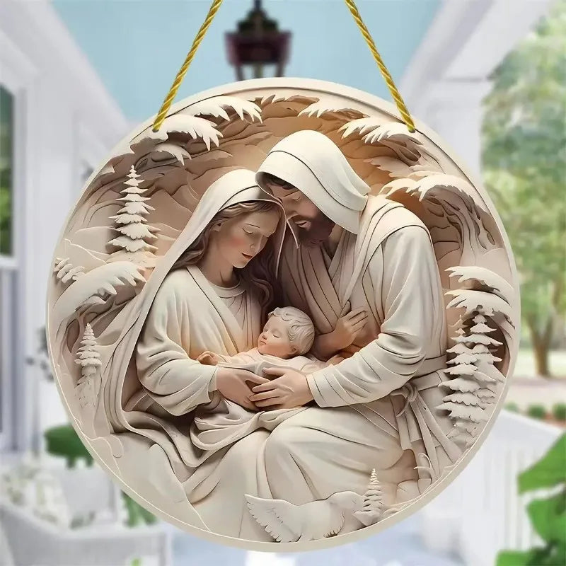 Holy Night Nativity Christmas Ornament 3D Christ Jesus Tree Secret