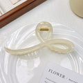 Elegant Jelly Color Bow Hair Claw For Women Girls Sweet Hair Ornament Back Headband Hair Clips Hairpin Fashion Hair Accessories Zpaxo E beige