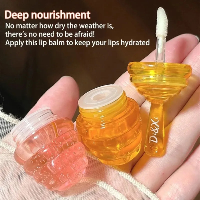 Small Honeypot Lip Oil Long Lasting Moisturizing Fading Pattern Water