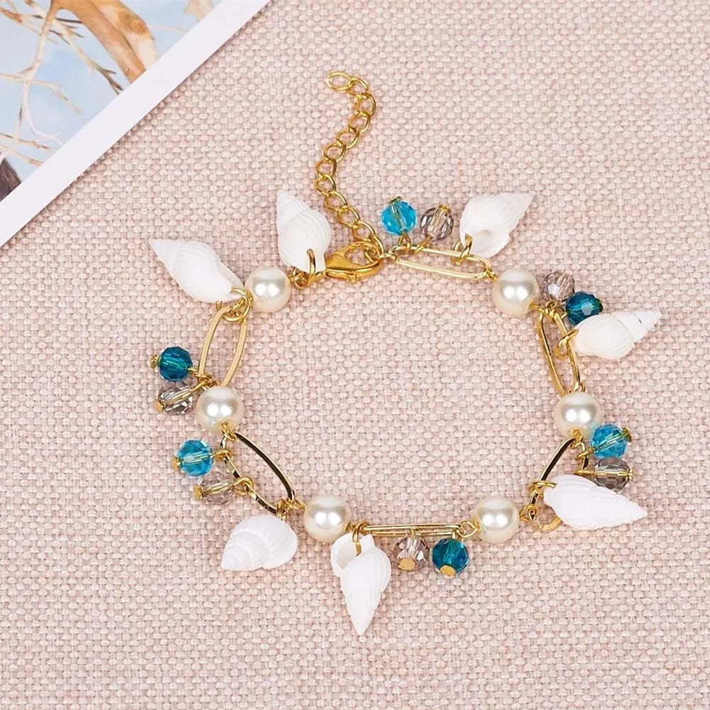 About 100pcs Natural White Beach Sea Shell BeadsTrumpet Spiral Seashells for DIY Craft Jewelry Making Wedding Party Home Decor Zpaxo