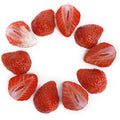 Artificial Strawberry Halves – Fake Fruit Decor & Props (10 Pack)