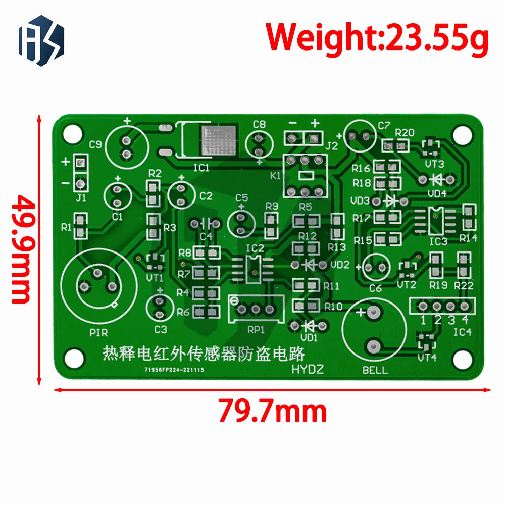 Pyroelectric Infrared Motion Sensor Module (HC-SR501) – Human Body Detection, Ideal for DIY Alarm & Electronics Learning Zpaxo