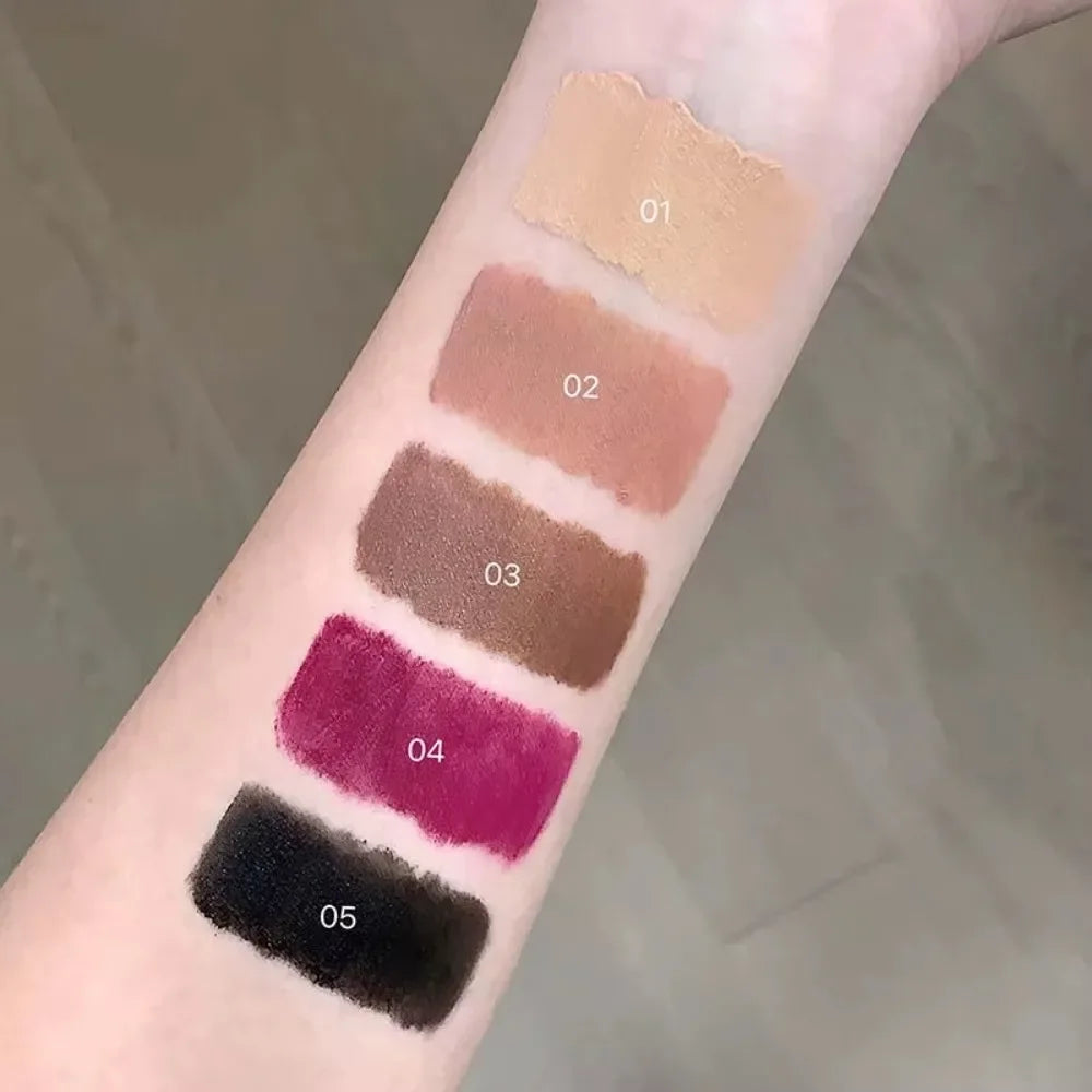 Punk Black Gothic Lip Gloss Matte Dark Brown Lipstick Nude Lip Tint Waterproof Velvet Liquid Lipstick Lip Satin Korean Cosmetics Zpaxo
