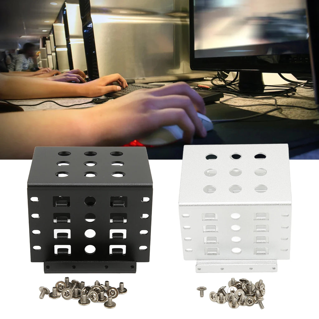 2.5in HDD Mounting Rack HDD Mounting Bracket Kit 2.5in Hard Drive Cage Hollow Design for 2.5in IDE HDD SSD Not Inclube Hard Disk Zpaxo