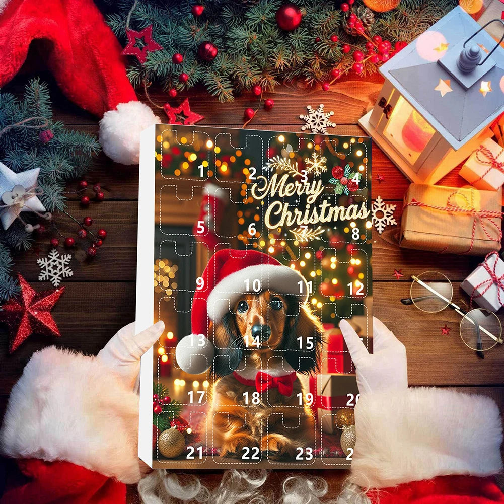 2025 Advent Calendar Dachshunds Christmas Vacation Cute Countdown