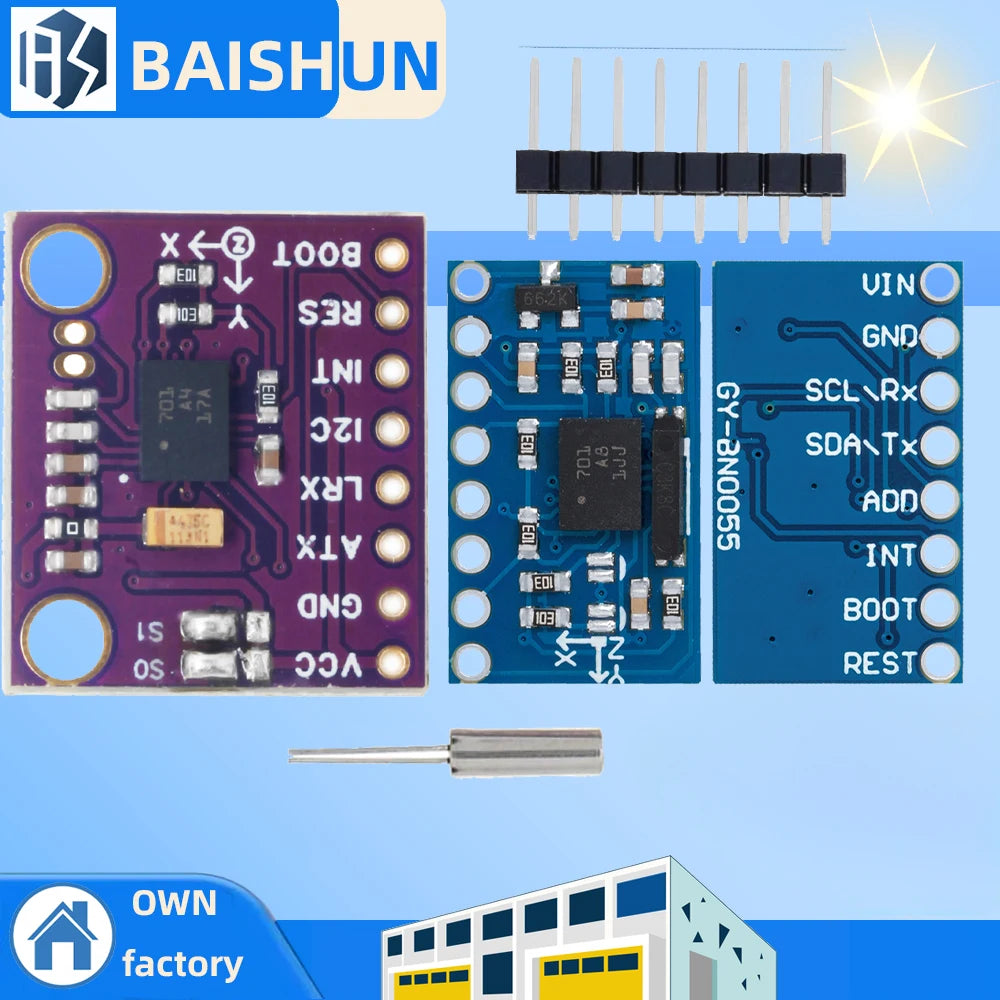 ‌GY-BNO055 9DOF IMU Sensor Module - 9-Axis Absolute Orientation Breakout Board with I2C Interface for Robotics/Drones (Gyroscope Zpaxo