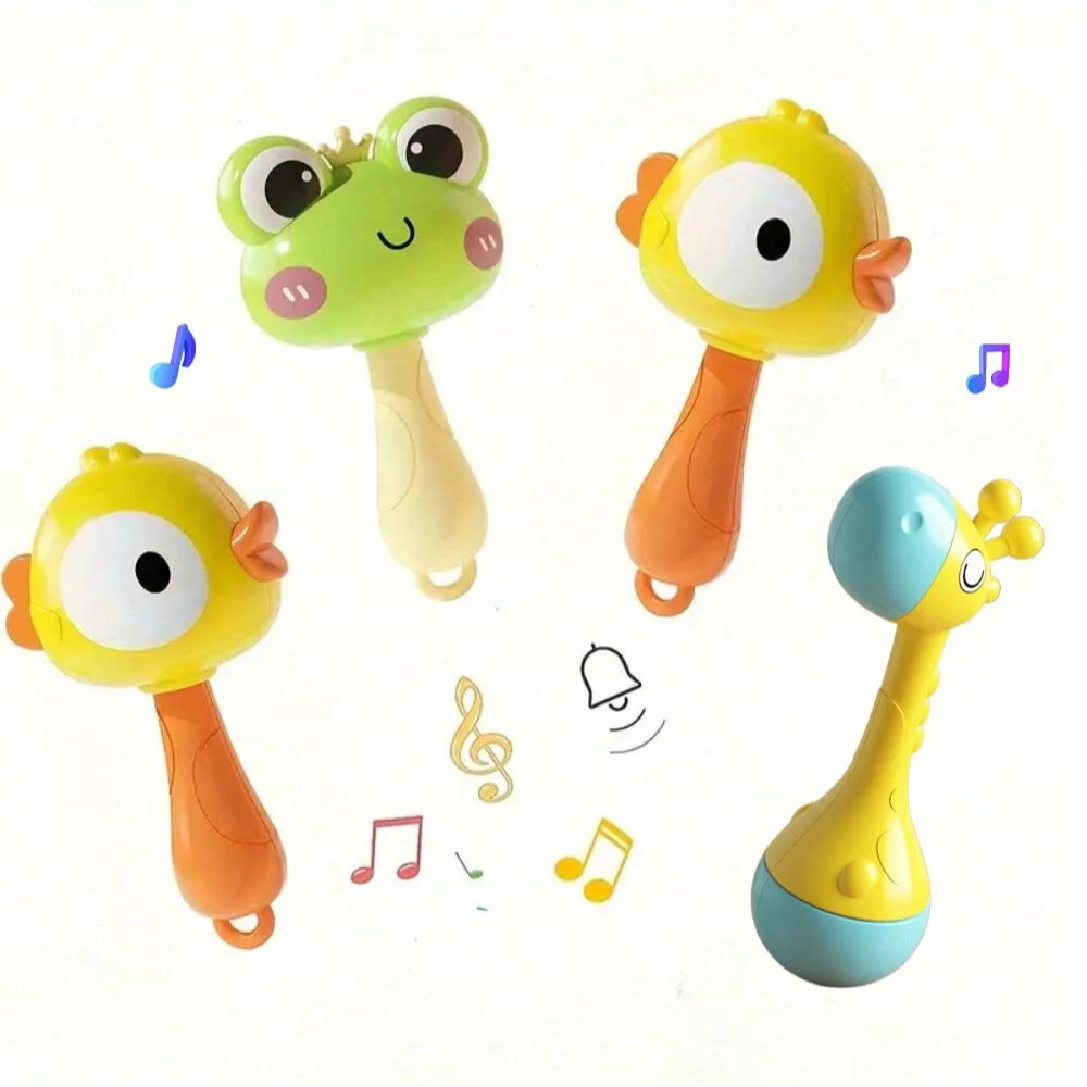 Cute Animal Hand Cranked Bell Early Childhood Learningtoy That