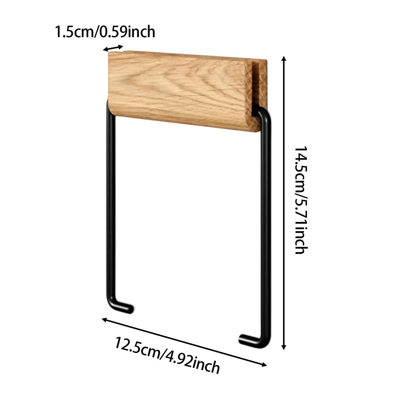 Wall-Mounted Paper Towel Holder – Modern Wood & Metal Rack Toilet Paper Holder Zpaxo