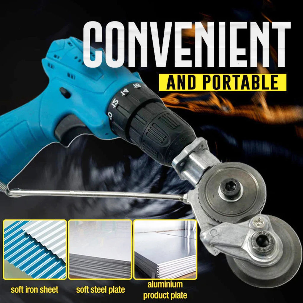 2pcs Electric Drill Cutter Metal Sheet Cutting Tool Cut Plate Punch Shears Drill Attachment for Metal Cutting Accessories 2023 Zpaxo