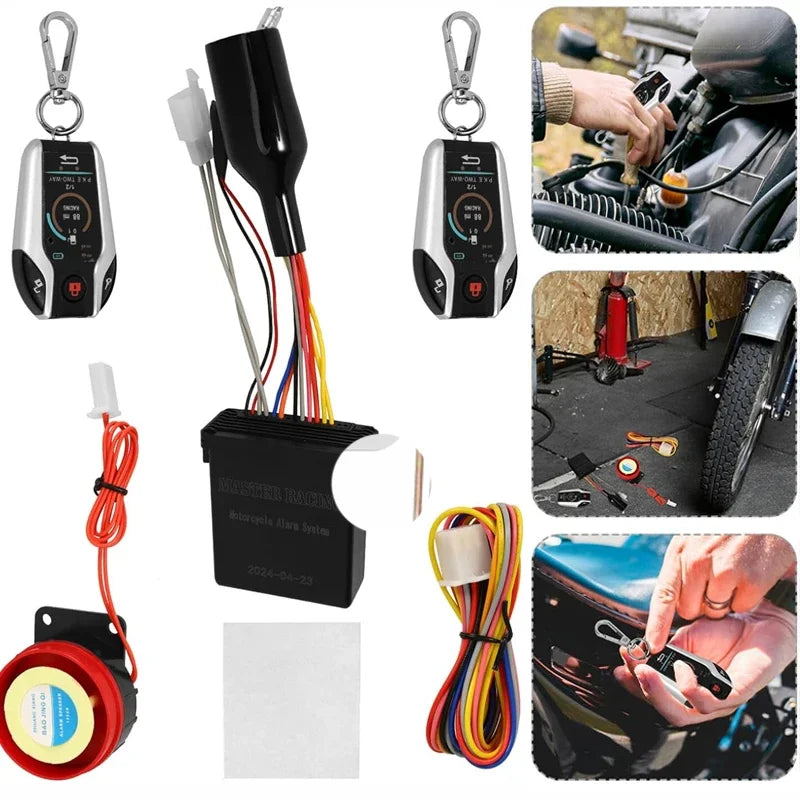 Motorcycle Device Anti-theft System Two-way Remote Control Alarm Horn