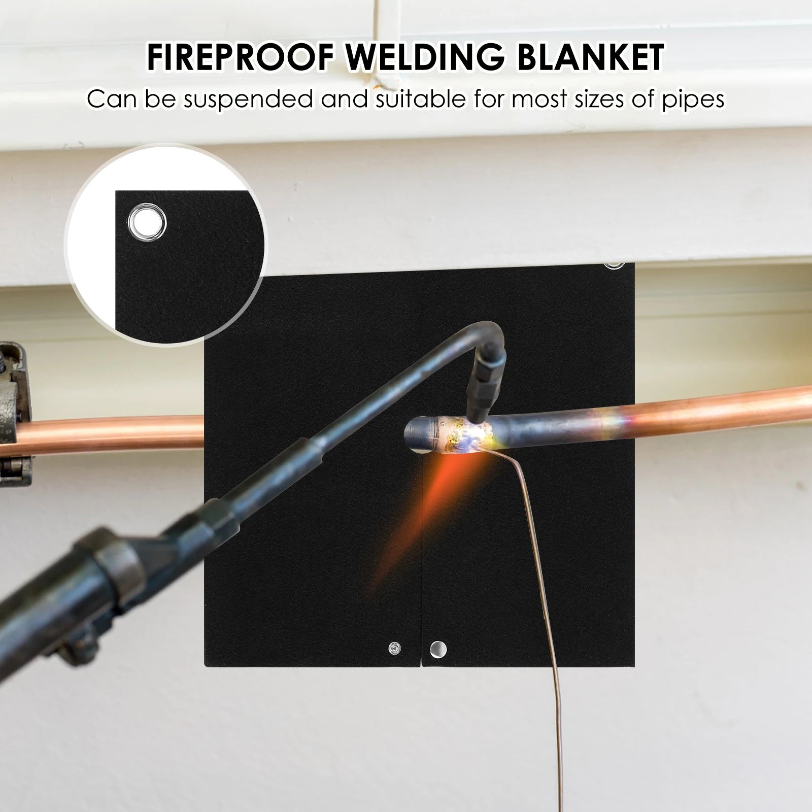 1/2/5Pcs Fireproof Welding Protective 1800°F Blanket High Temp Insulation Retardant Carbon Felt Blankets for Metal Working 2025 Zpaxo