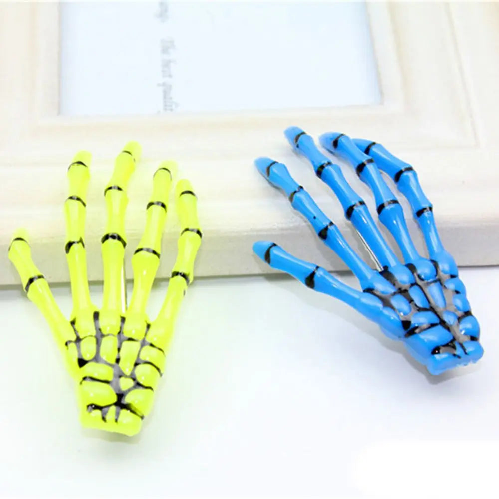 Creative Design Hair Accessories Hand Bone Halloween Clips Claw Zpaxo