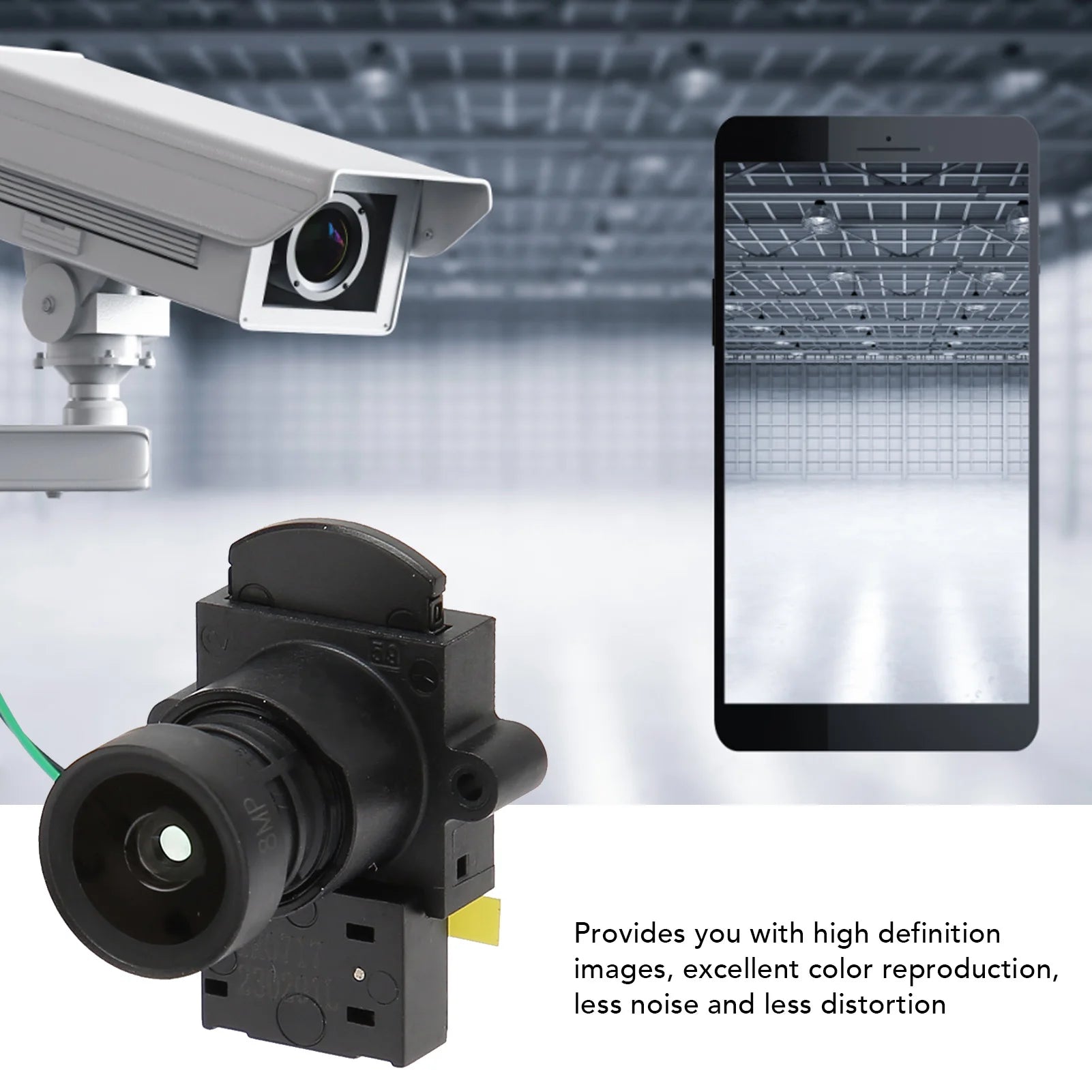CCTV Camera Lens Fixed Focus 8MP Full Warm Light Security