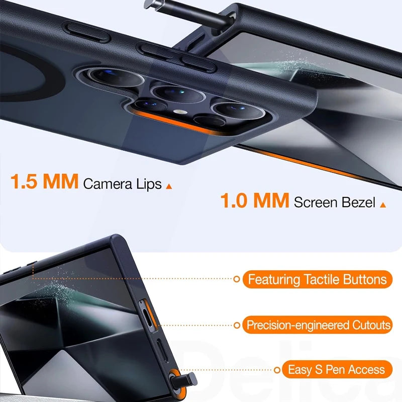 UYUXIO Magnetic Stand Phone Case Samsung Galaxy S26 A05 A06 A16 A26