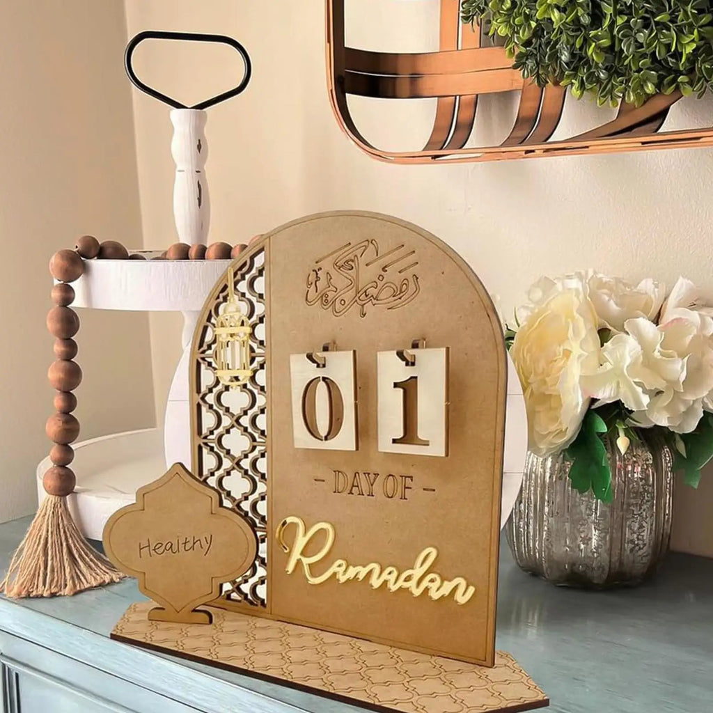 Countdown Desk Sign Moon-star Inspirational Seasonal Festival