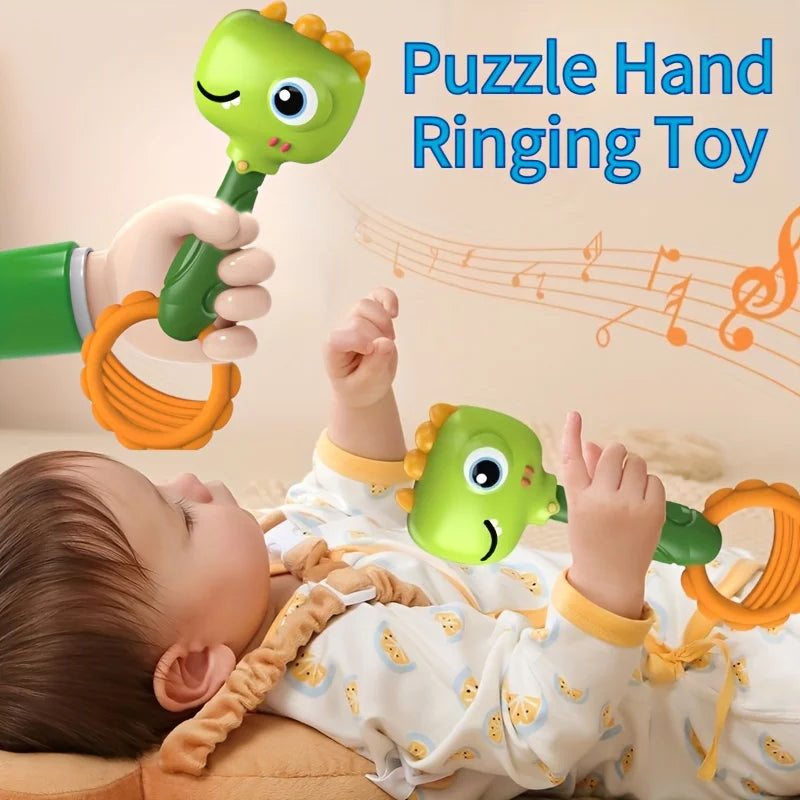 Baby Hand Chime Toy Cute Pink Rabbit Green Dinosaur Design Promotes