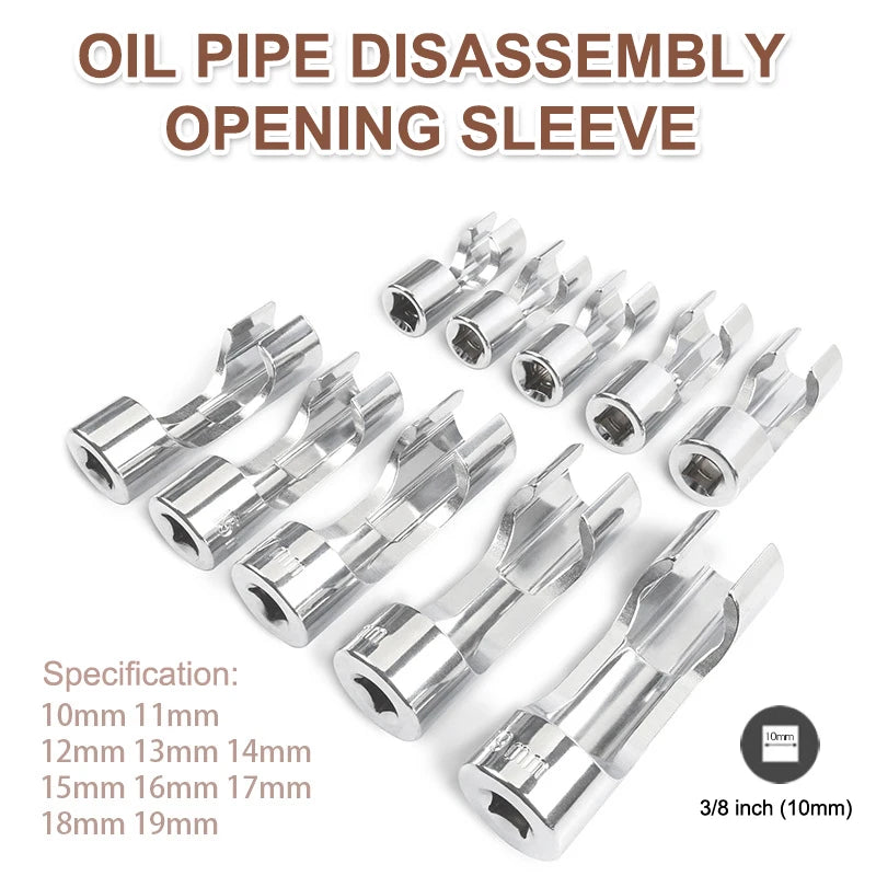 Diesel Injector Pipe Wrench 10–19mm Fuel Line Socket Tool