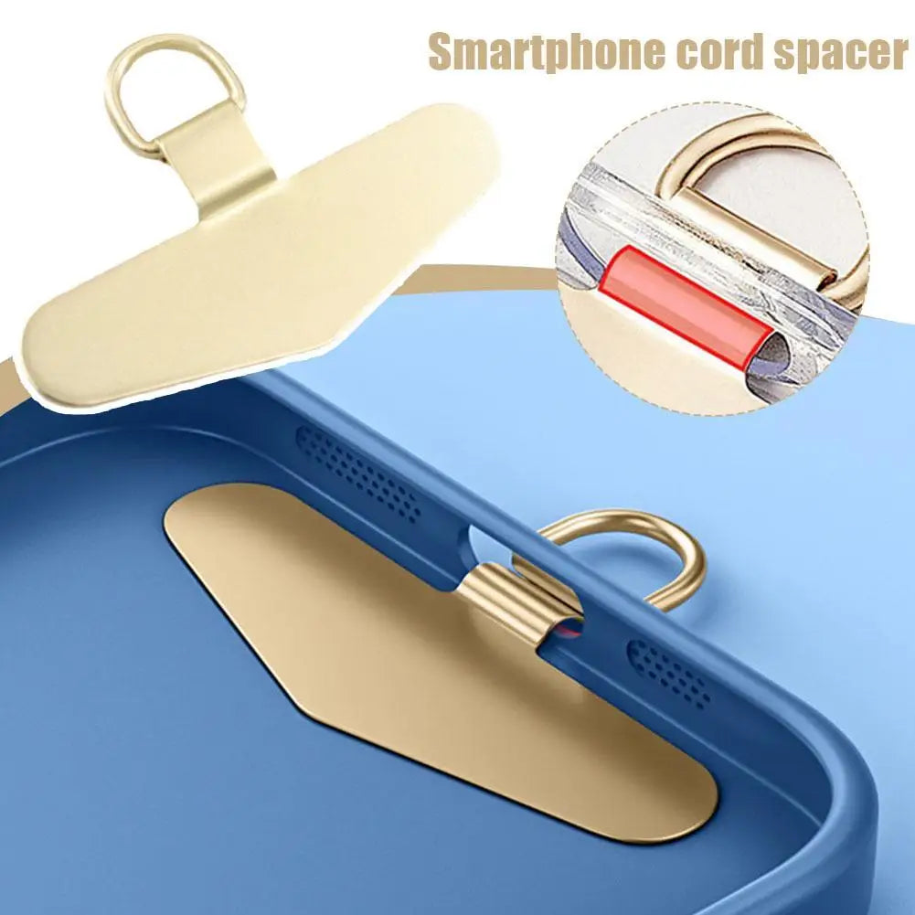 Universal Phone Lanyard Gasket Patch Stainless Steel Durable Mobile Phone Rope Accessories Metal Card Clip Strap Hang Cord Tabs Zpaxo