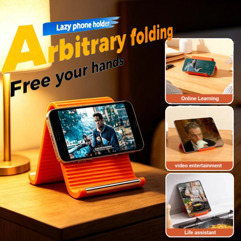 Flexible Laptop Table Stand Foldable Silicone Phone Tablet Holder Durable Adjustable Multi-Angle Desktop Stand IPad Home Office Zpaxo