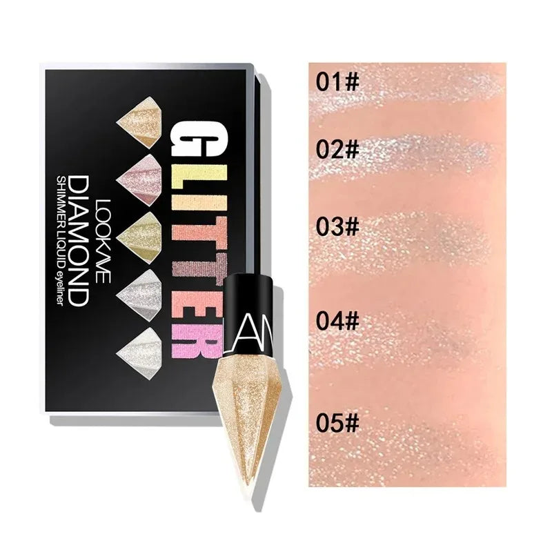 Diamond Liquid Eyeliner Professional Shiny Cosmetics Women Silver