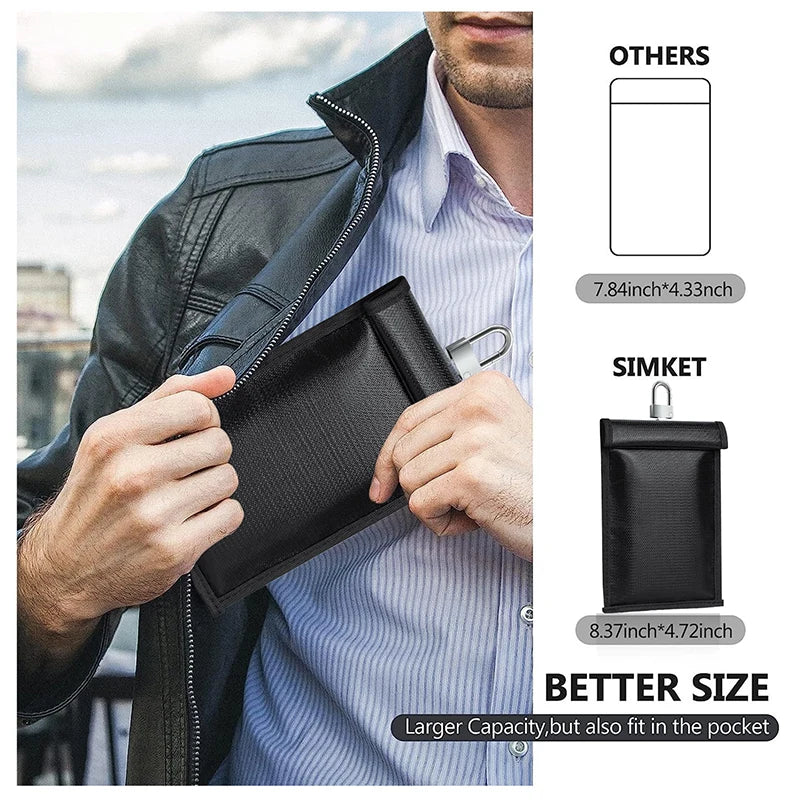 RFID Faraday Bag – Car Key Fob Signal Blocker Pouch