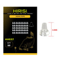 50-Pack Rubber Carp Fishing Hook Stoppers & Space Bean Beads Fishing Terminal Tackle Zpaxo AH037-Clear