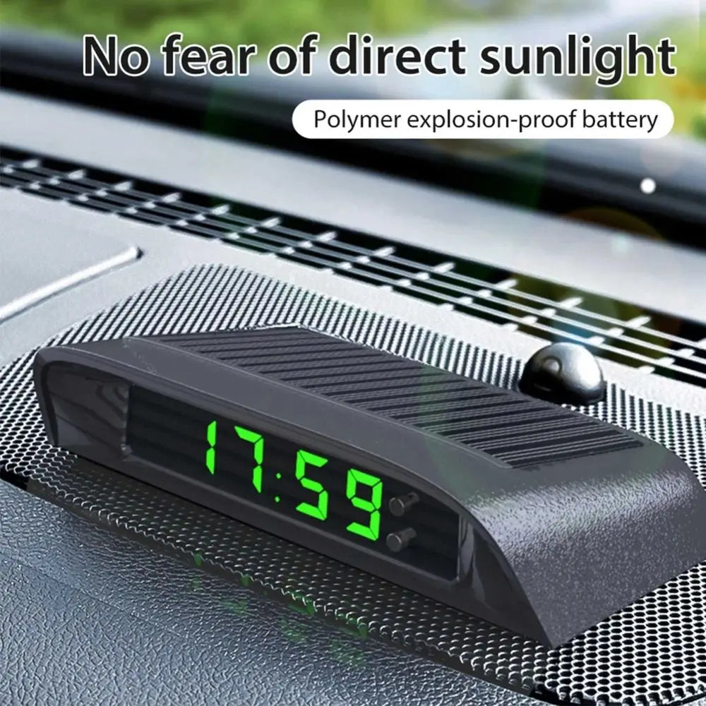 Solar Powered Car Digital Watch Luminous Precision Electronic 24 Zpaxo