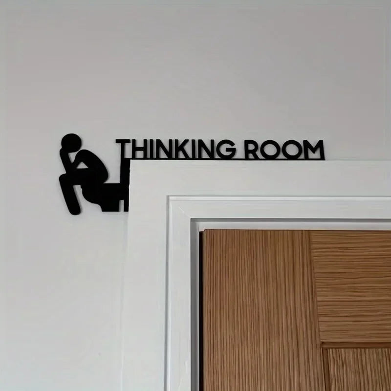 Metal Toilet Door Sign – Funny Bathroom Wall Decor Pendant Decorative Door Sign Zpaxo