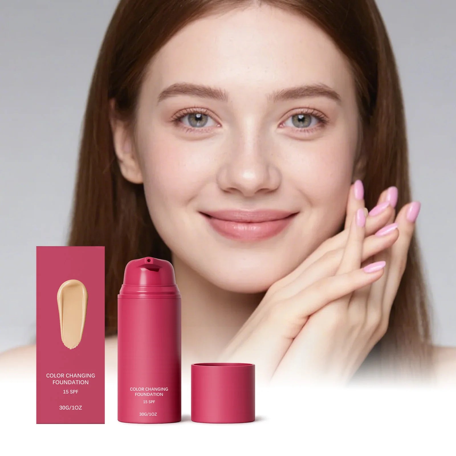 Liquid Foundation Natural Shade Oil-Control Liquid Covering Black Circles Blemishes Acne Marks Brighten Lightweight Makeup Base Zpaxo