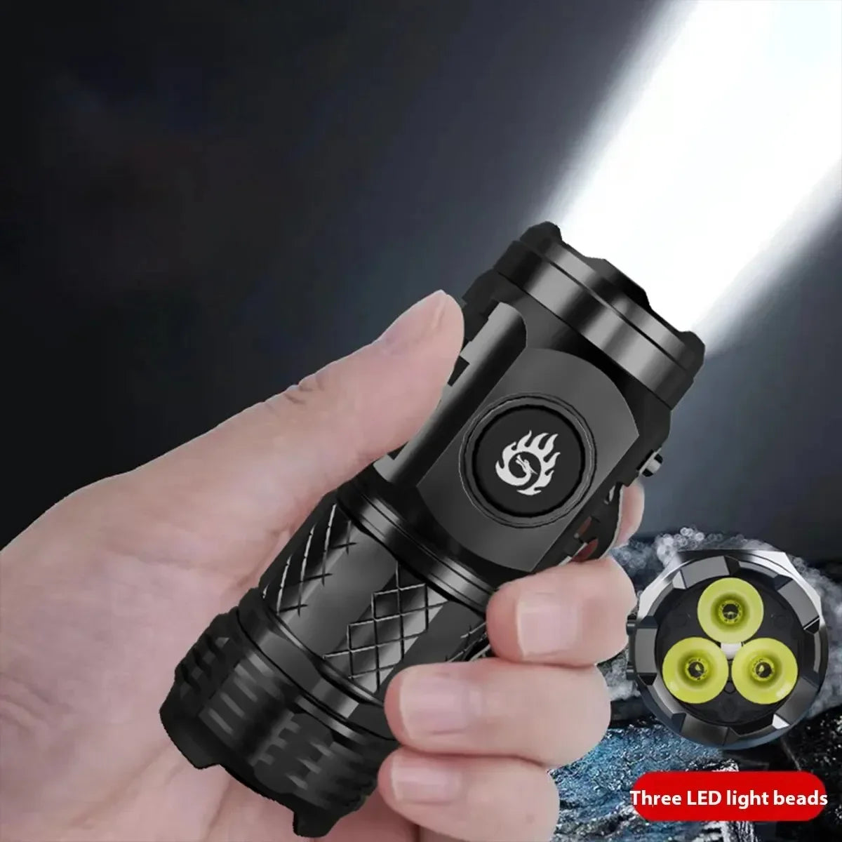 ESMARTER Mini 3-LED Flashlight | Type-C Rechargeable 800 Lumen