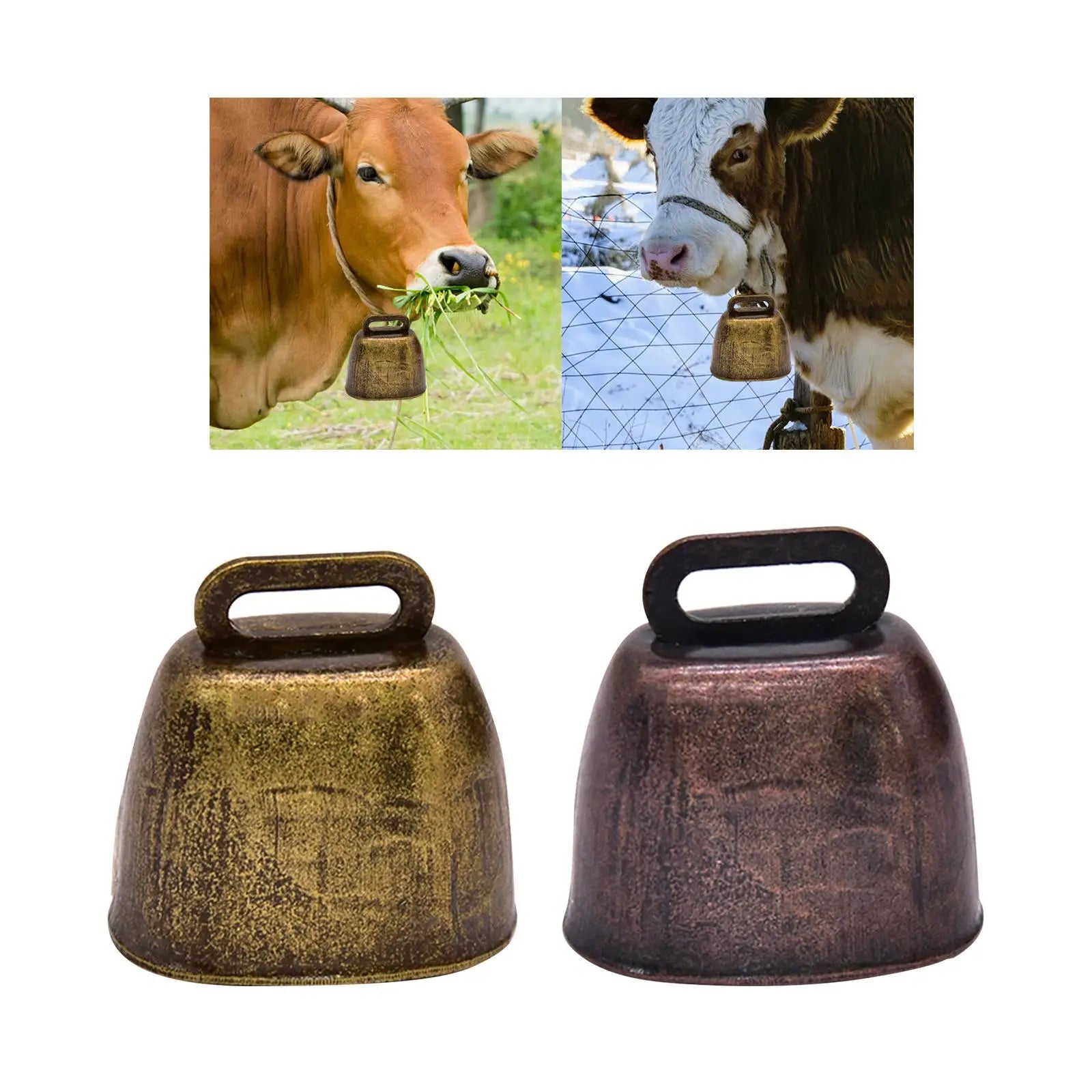 Vintage Style Grazing Bell Wind Chime Pendant Premium Cowbell Loud Bells Loudly Calling for Sheep Horse Cow Pets Supplies Zpaxo
