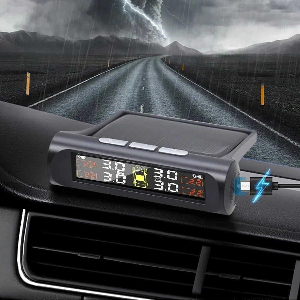 K01 TPMS Solar Sensor Intelligence Wireless Tire Pressure Monitoring