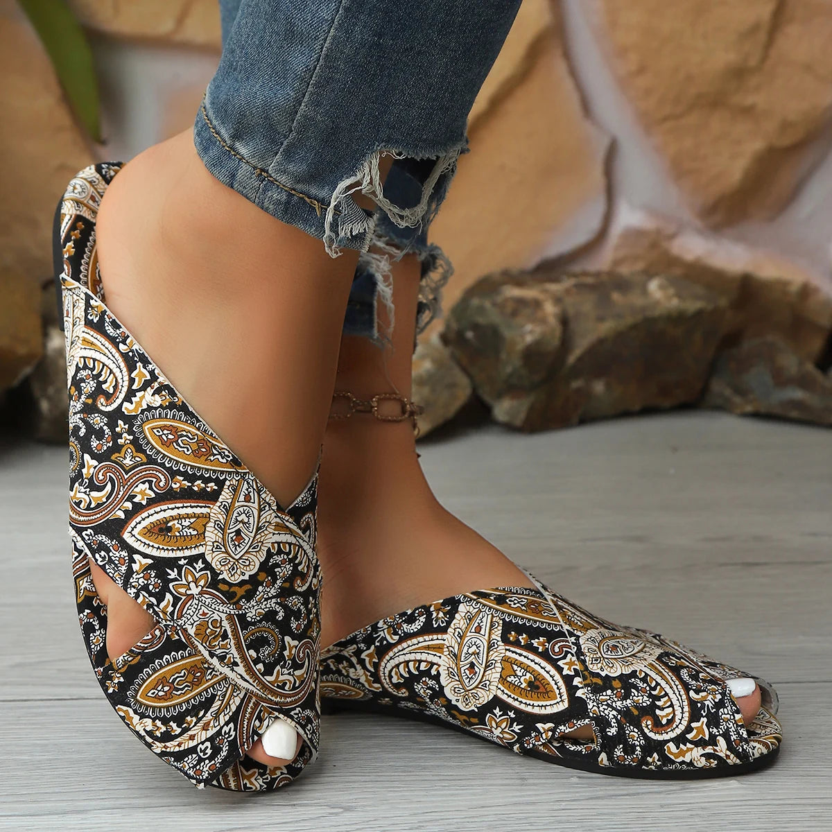 Women Anti-slip Shoes Summer Comfortable Open Toe Sandals Big Light Zpaxo black 41