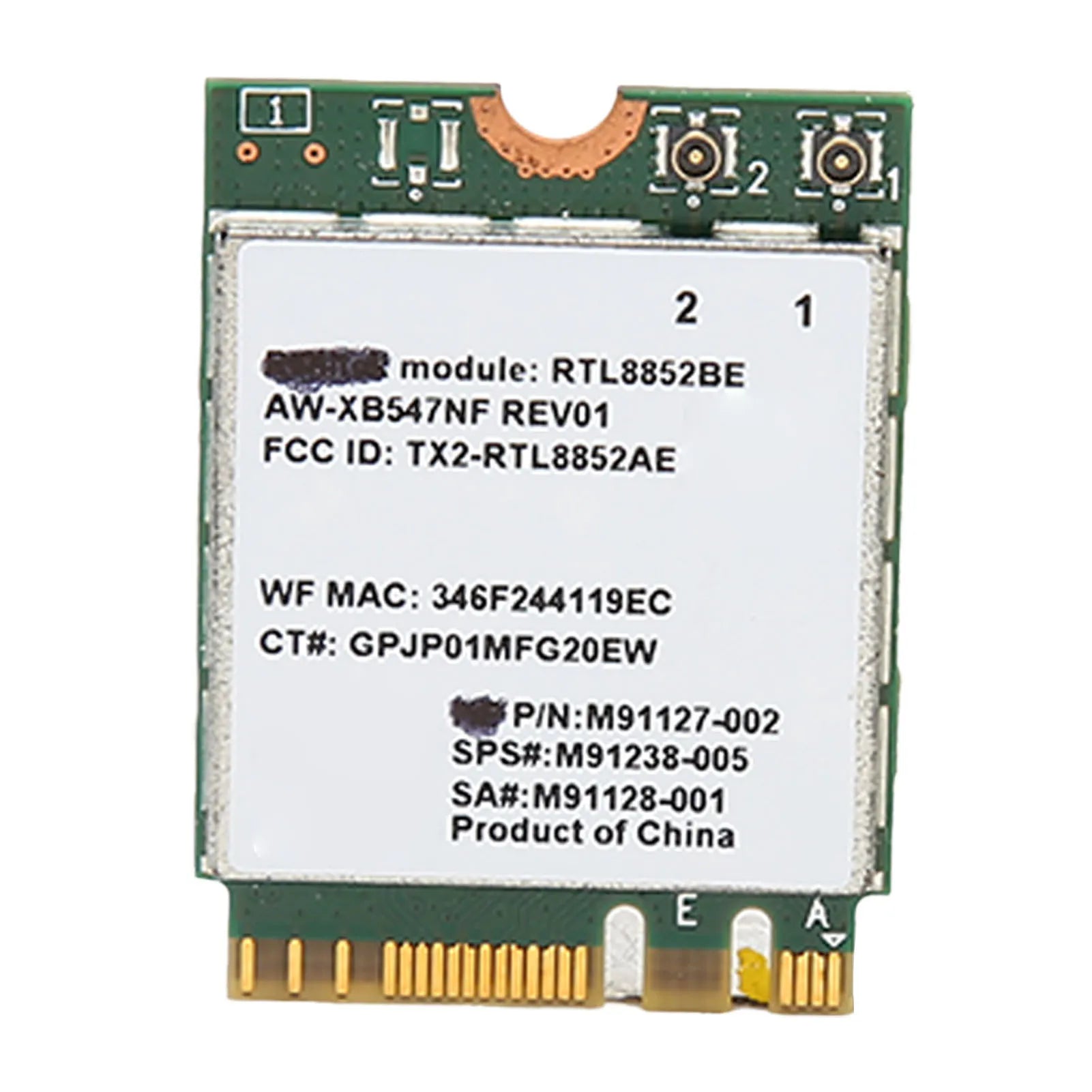 RTL8852BE Network Card Dual Band 1800Mbps Bluetooth 5 2 M