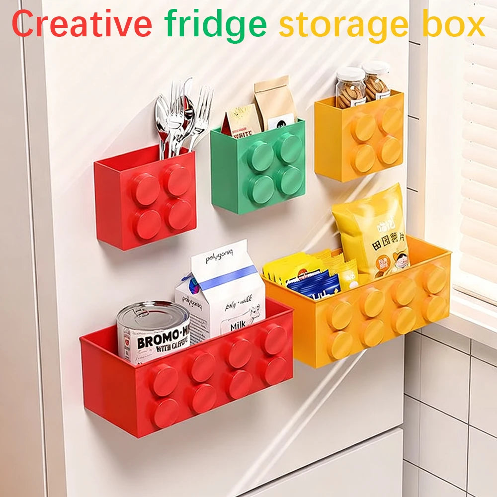 Magnetic Fridge Side Storage Rack – Kitchen Wrap & Straw Holder