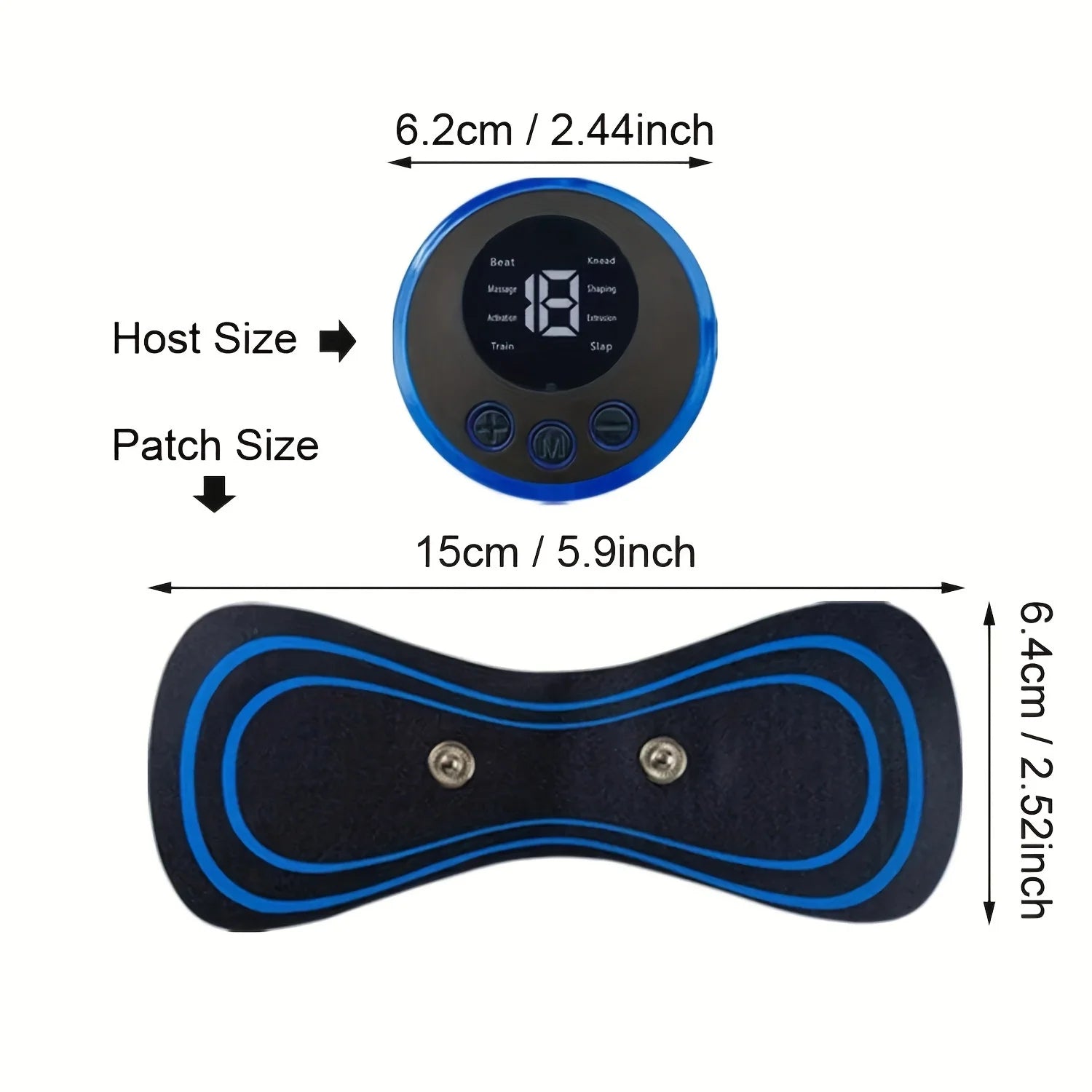 Electric Neck Massager Muscle Massage Stimulator Low Frequency Instrument Back Cervical Calf Patches Joints Relief Body Zpaxo