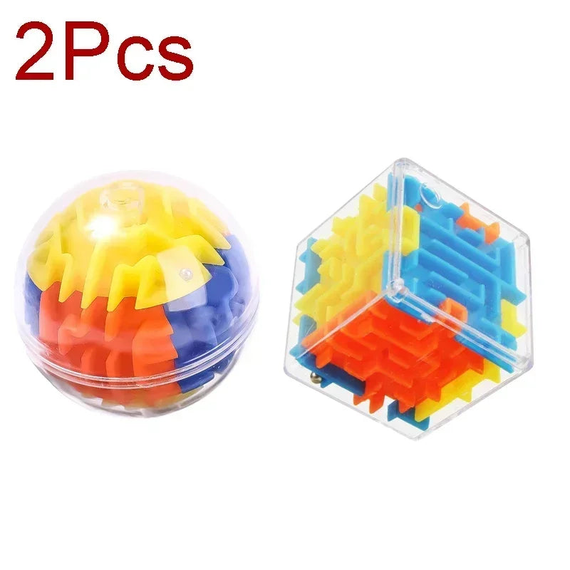 3D Maze Magic Cube Six-sided Transparent Puzzle Speed Rolling Ball
