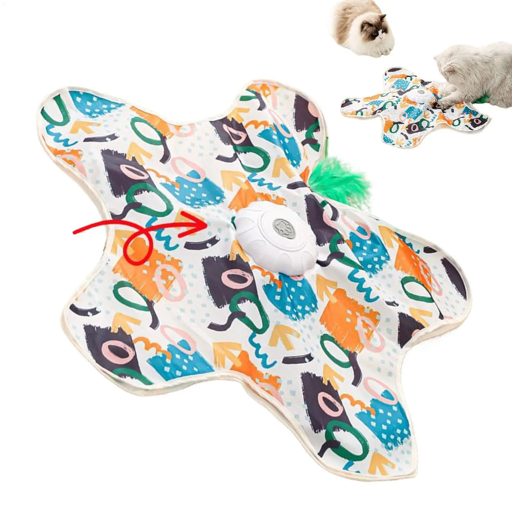 Cat Spin Mat 3 Modes Interactive Touch Activated Mat Star Shape Interactive Cat Toy for Kitten Play Home Indoor Bored Relief Zpaxo Default Title