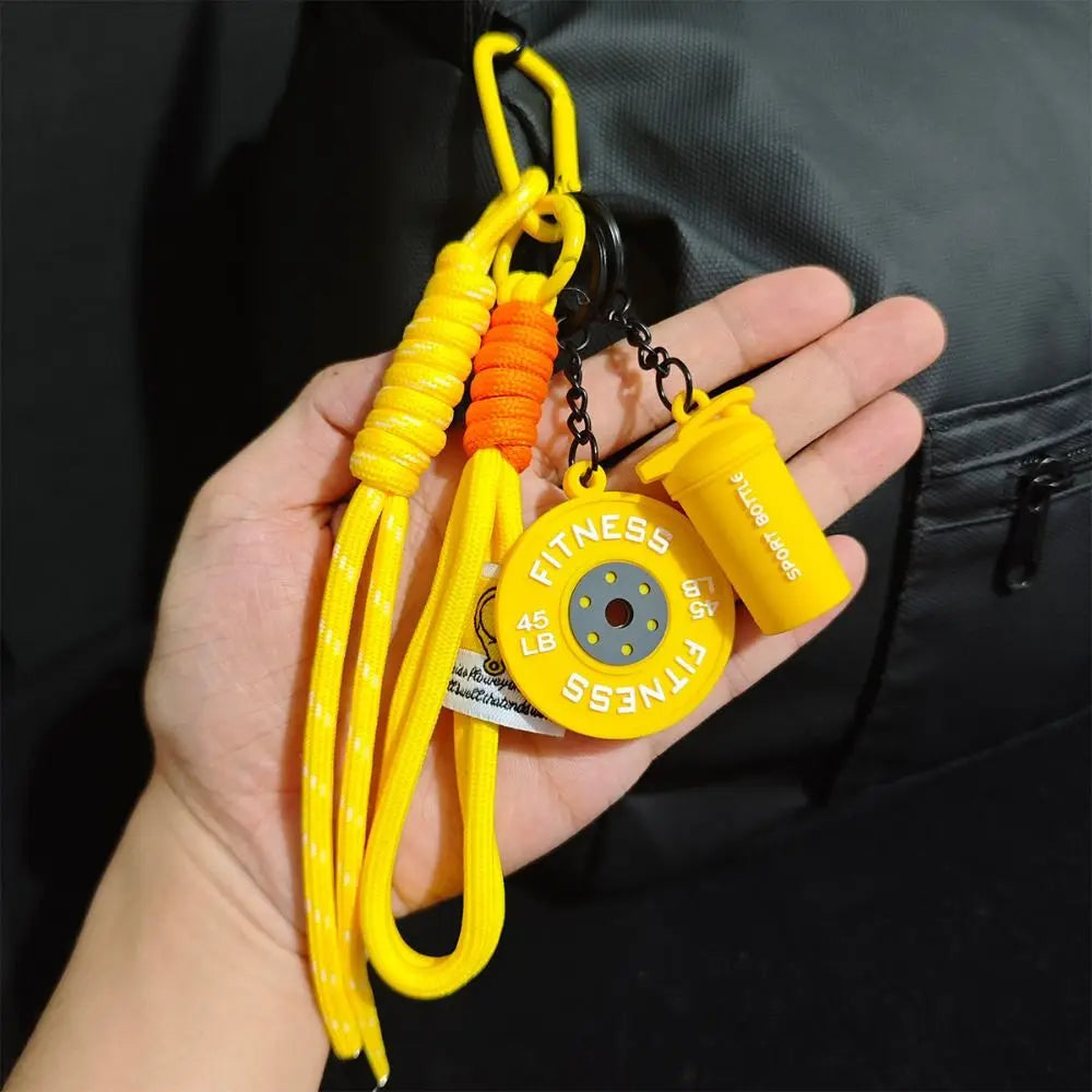 Detachable Barbell Plates Keychain Dopamine Water Cups Simulation Barbell Keyring INS Creative Fitness Series Pendant Friends Zpaxo