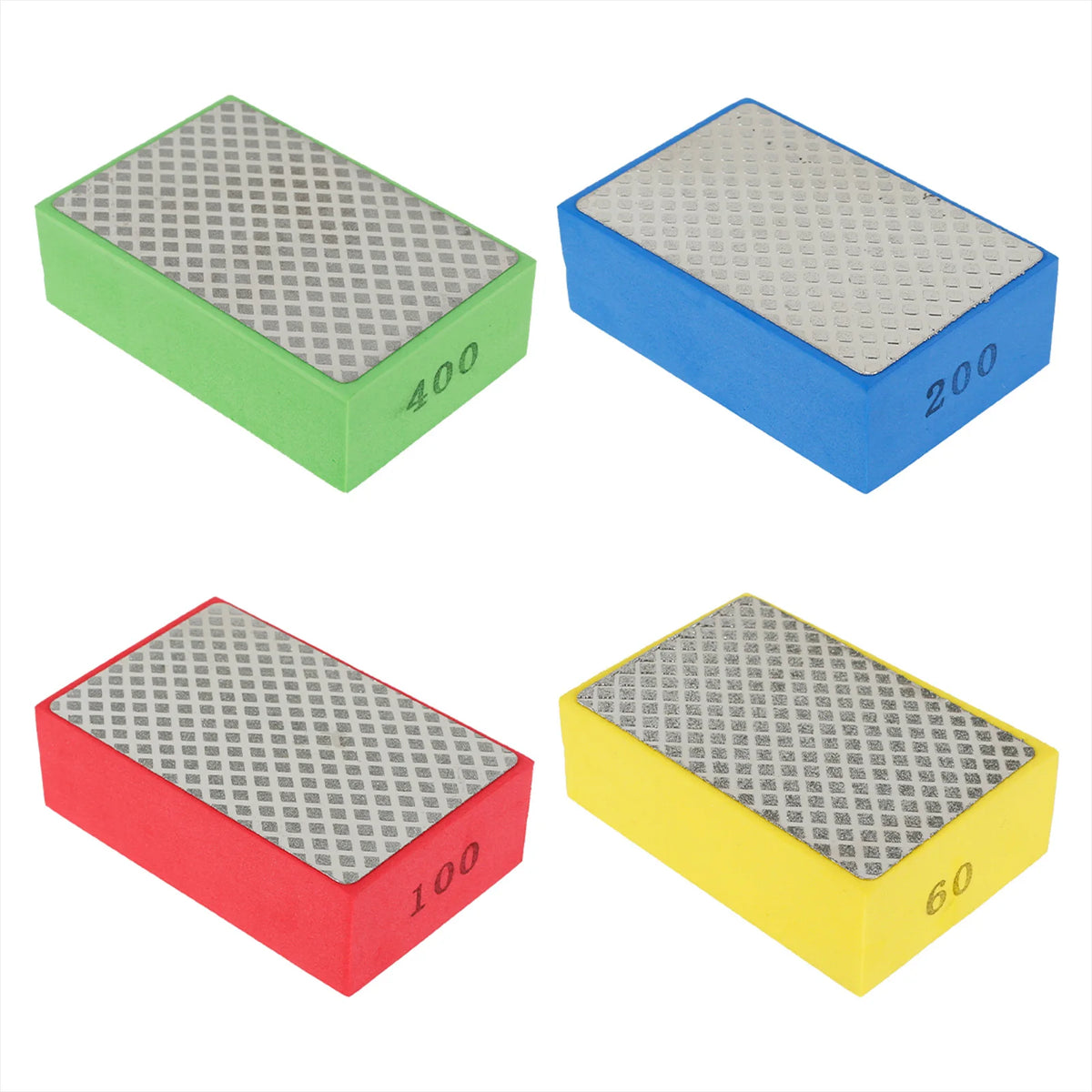 4/5pcs Diamond Hand Polishing Pads Set Tile Glass Abrasive Grinding Block Pad Stone Marble Ceramic Abrasive Grinding Block Pad Zpaxo B Mix Mesh model