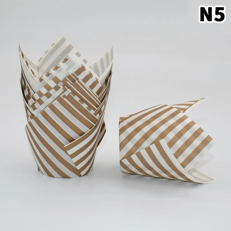 Sets Tulip Muffin Cupcake Paper Cups Oilproof Cupcakes Liners Baking Zpaxo 5