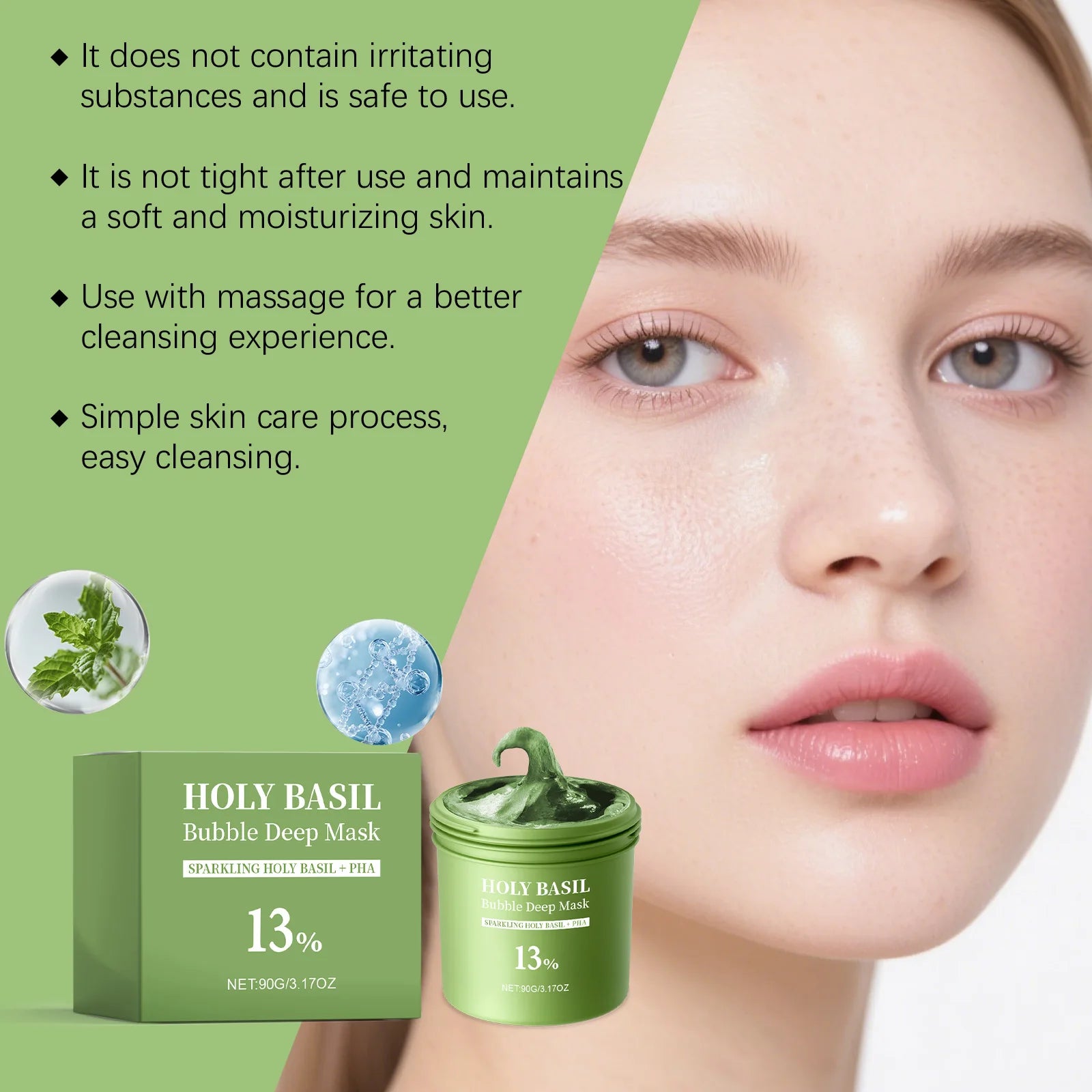 Facial Cleansing Bubble Mask Exfoliating Hydrating Oil Control Remove Blackhead Shrink Pore Smoothing Gentle Skin Care Product Zpaxo
