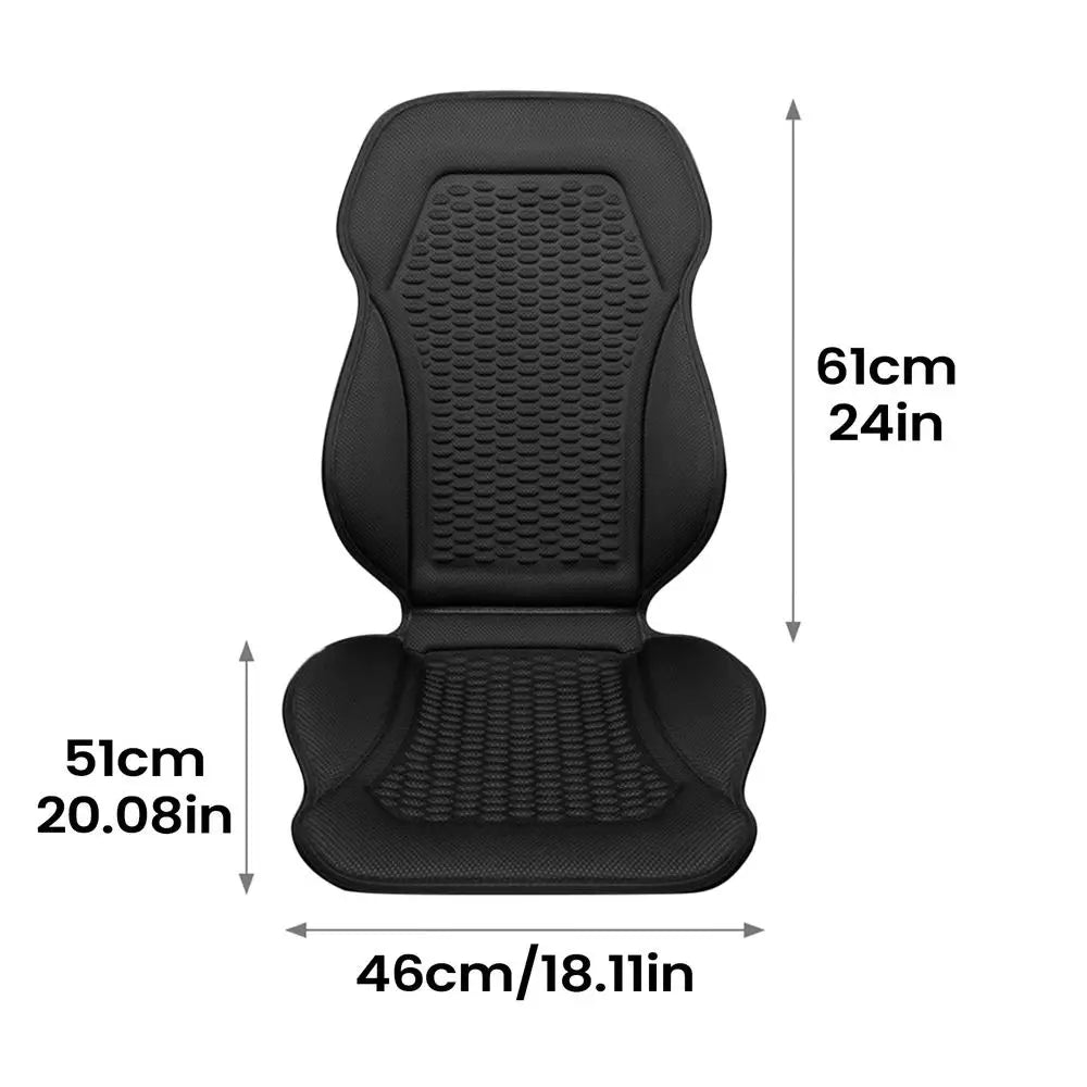 Summer Cooling Seat Cushion Breathable Car Covers Bump Massage Zpaxo Black