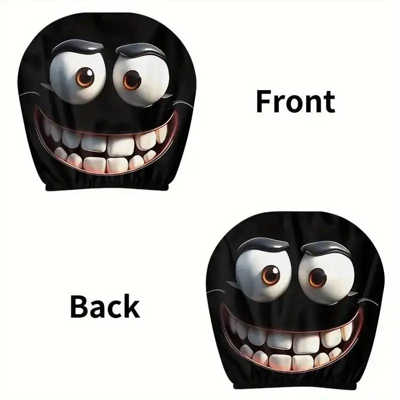 Funny Face Printed Car Pillowcase Soft Comfortable Decorative Cushion