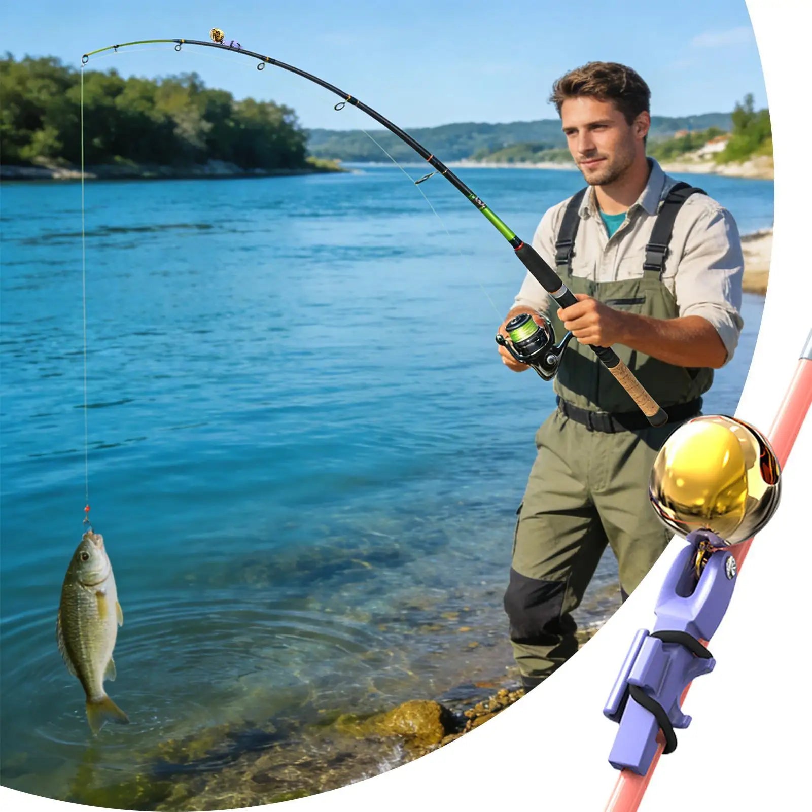 5pcs Fishing Bite Alarm Waterproof Sensitive Loud Ice Fishing Bells Bite Indicator For Angler Fisherman Men Dad Saltwater Zpaxo